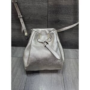 ANNABEL INGALL Bucket Leather Bag Georgia Crossbody Metalic B000690